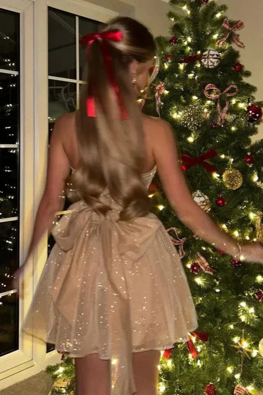 ILONA | Mini třpytivé šaty s korzetem pro ženy