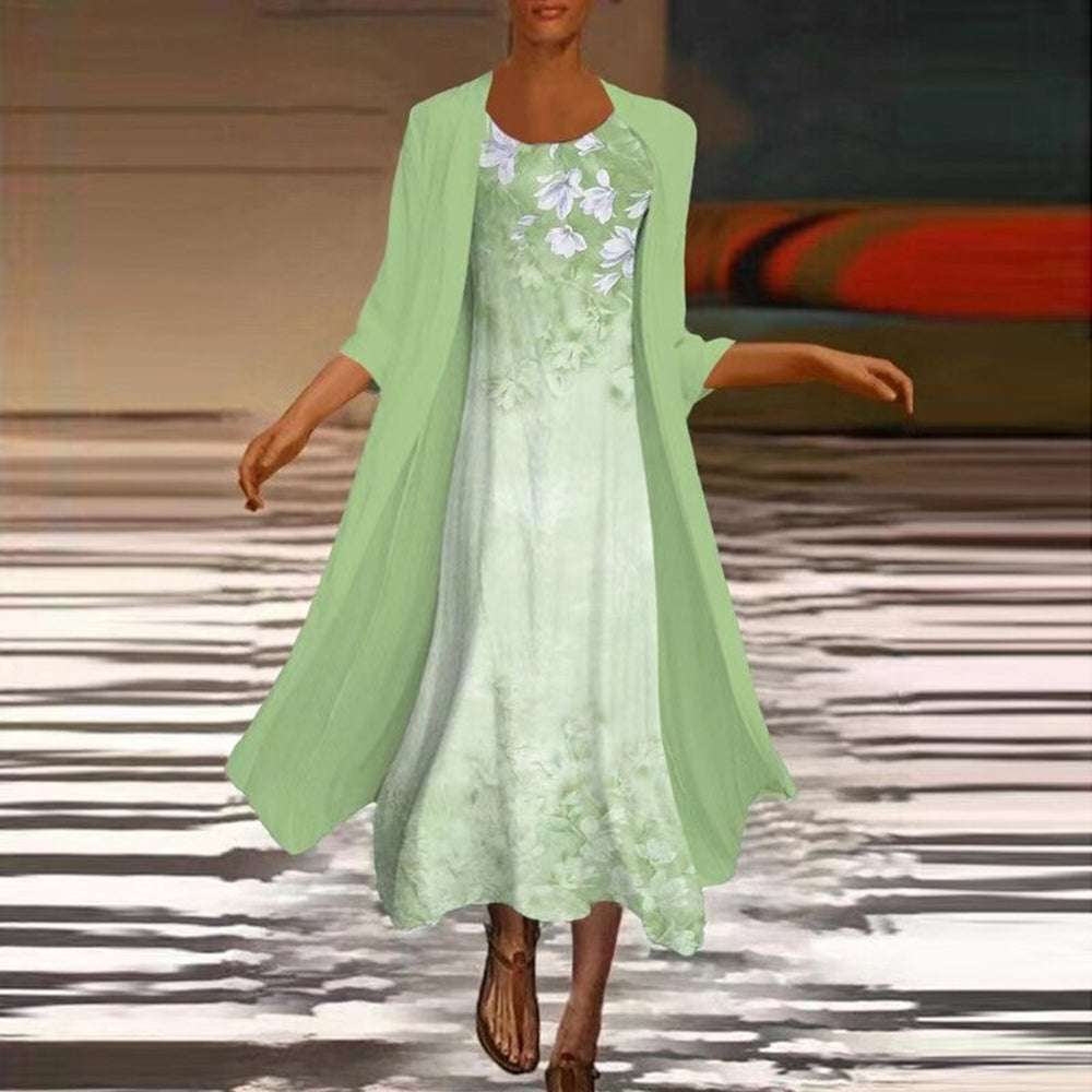 Amora - Stylové dlouhé letní šaty s blůzou pro ženy