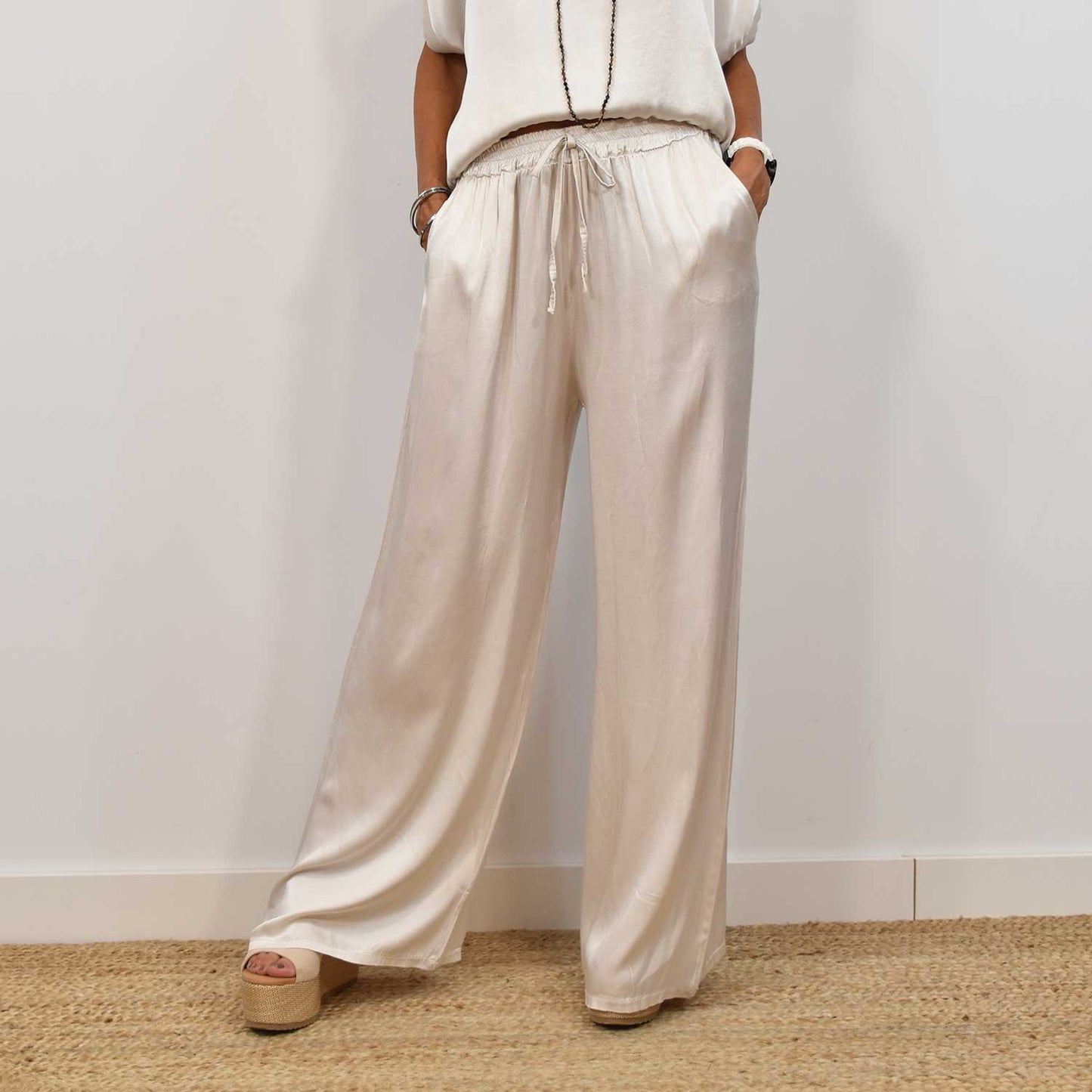 Gioia | Elegantní saténový dámský komplet