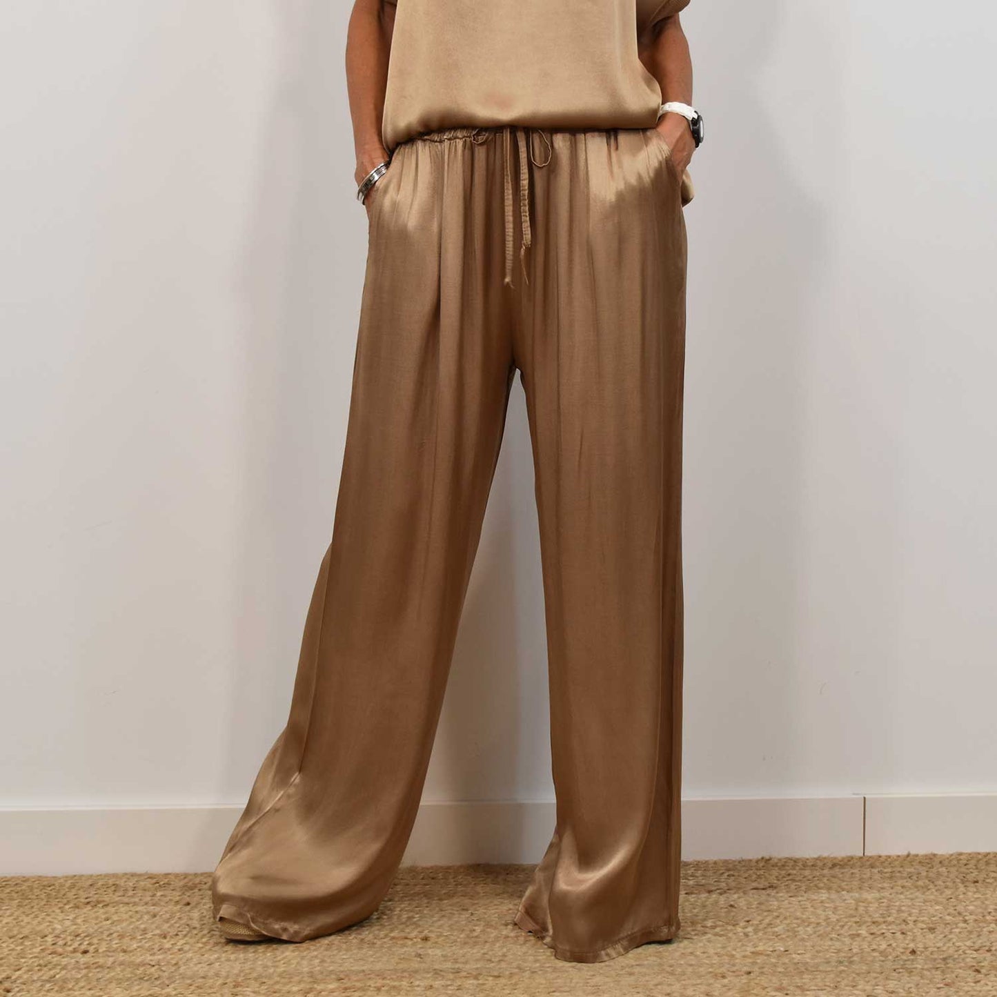 Gioia | Elegantní saténový dámský komplet