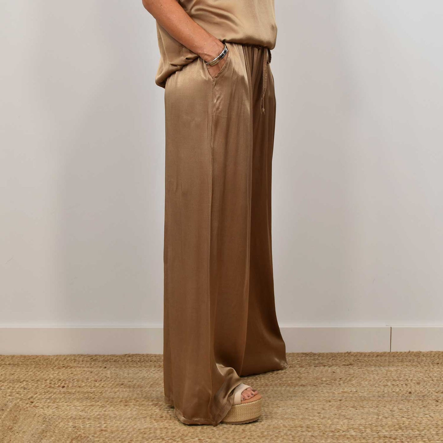 Gioia | Elegantní saténový dámský komplet