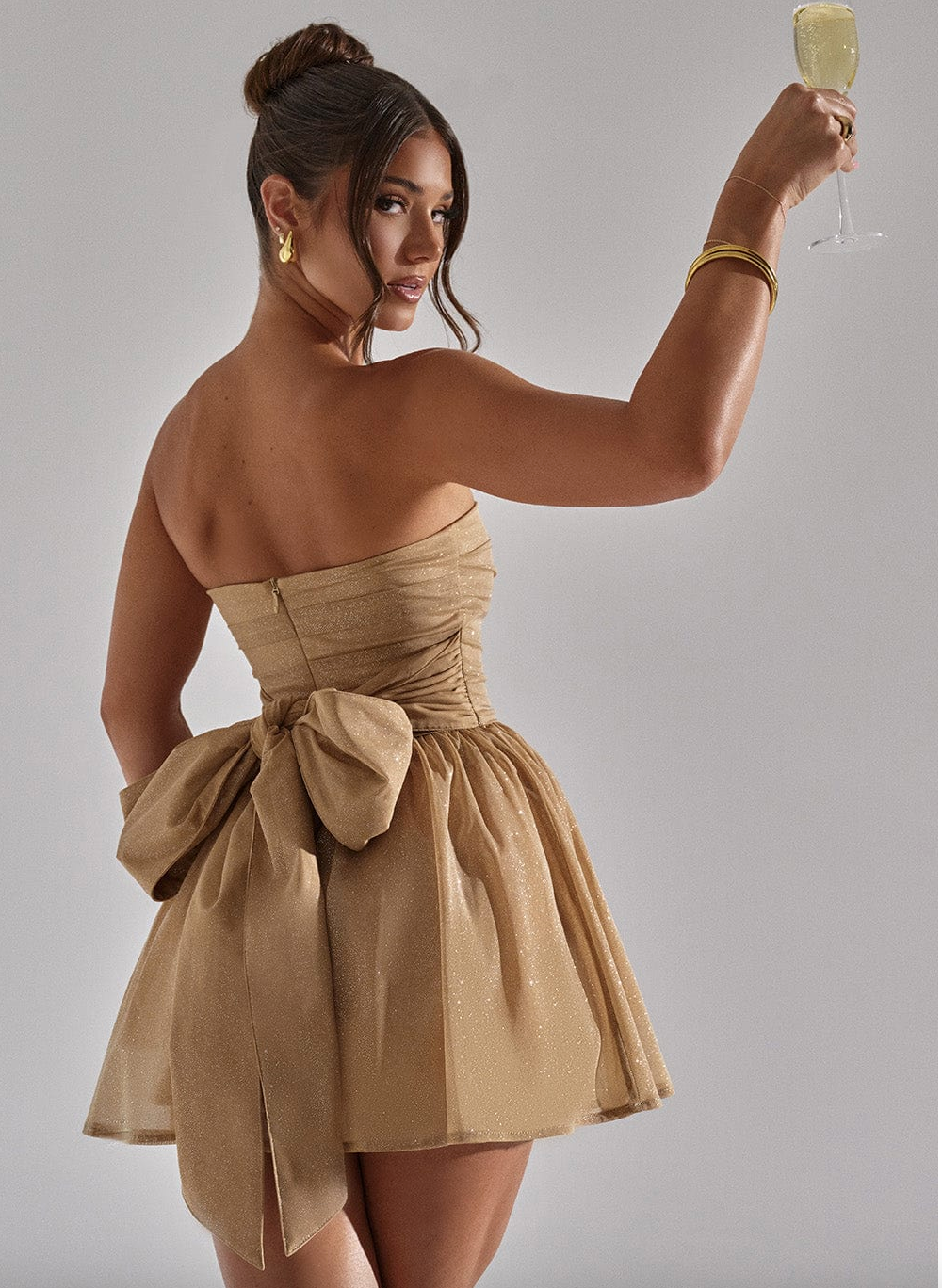 ILONA | Mini třpytivé šaty s korzetem pro ženy
