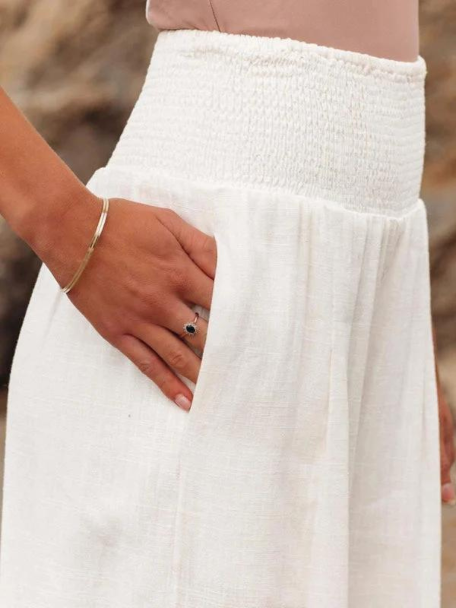 BLANCA - Volné Lněné Kalhoty