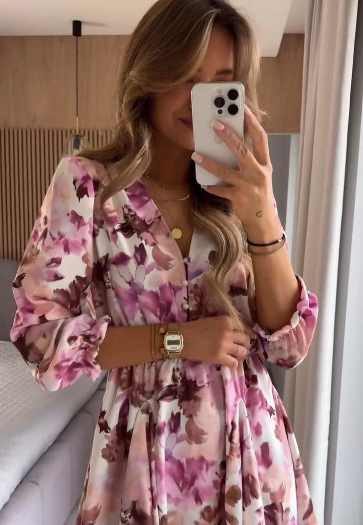 Dámské šaty na míru - Květinový design - Lehce splývavá silueta