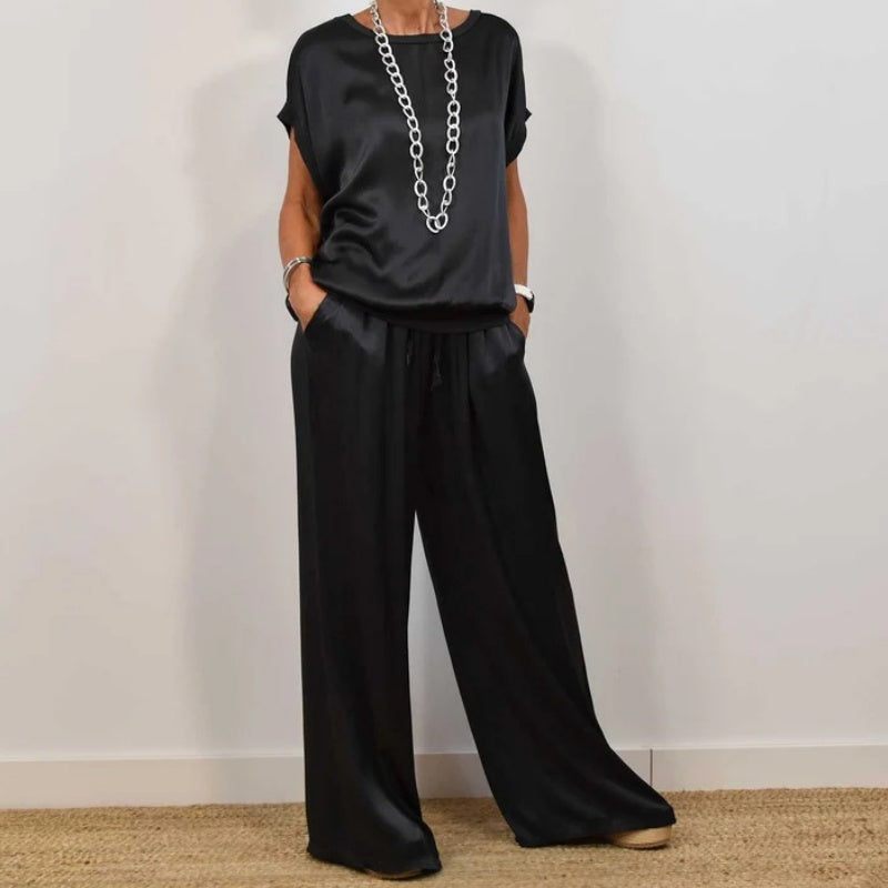 Gioia | Elegantní saténový dámský komplet